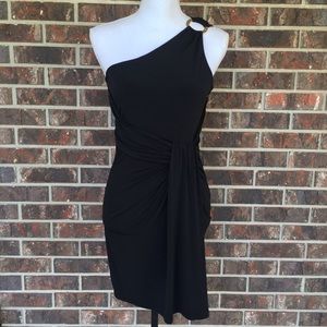 Michael Kors One Shoulder Wrap Dress